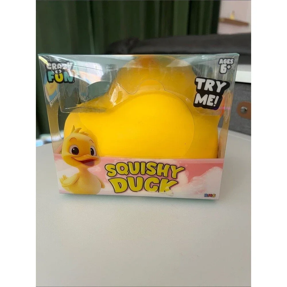RMS  Jumbo Squishy Duck Squeeze Stretch Toy Yellow Orange Sensory RMS